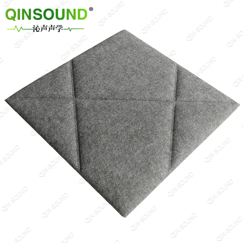 Ceiling Acoustic Wall Panel Ecofriendly embossed polyester fiber 3d PET ...