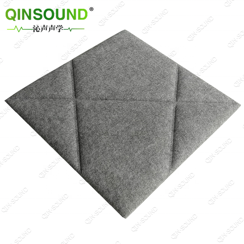 Ceiling Acoustic Wall Panel Ecofriendly embossed polyester fiber 3d PET acoustic panel