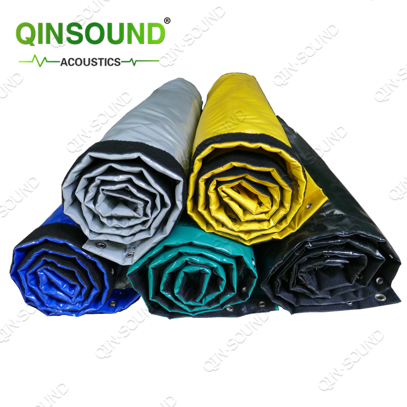 Mass loaded vinyl Outside Fabric Sound Barrier Soundproof Noise Barrier for machinery and work area enclosures