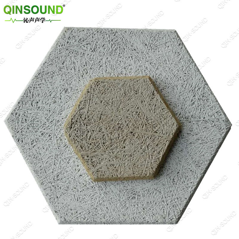 2019 QinSound Wood wool cement fiber acoustic panels/board/acoustic ceiling tiles