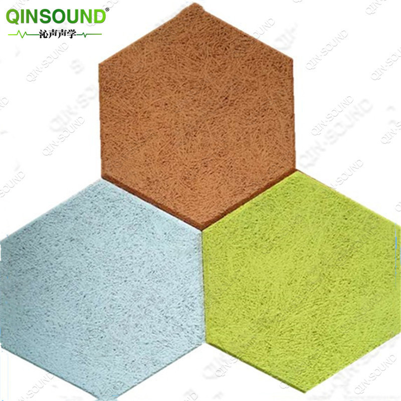 2019 QinSound Wood wool cement fiber acoustic panels/board/acoustic ceiling tiles