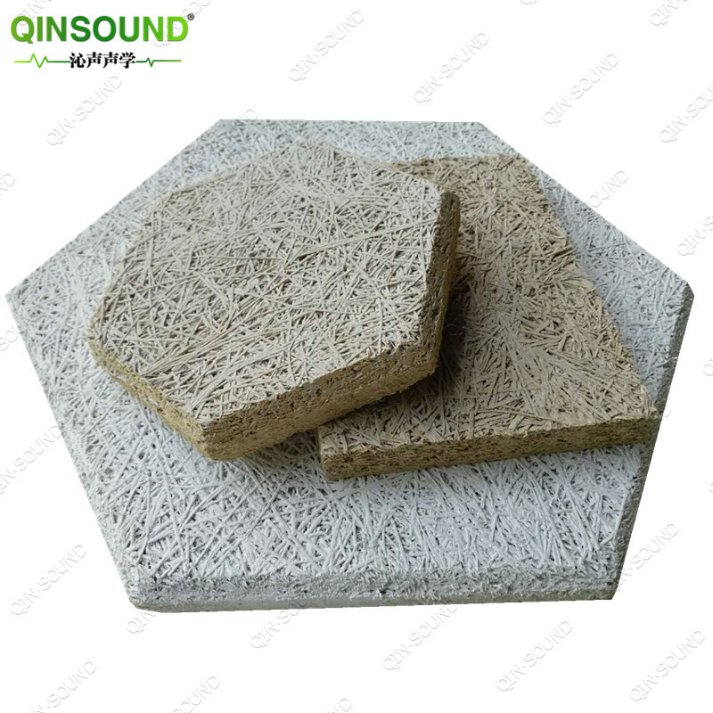 2019 QinSound Wood wool cement fiber acoustic panels/board/acoustic ceiling tiles