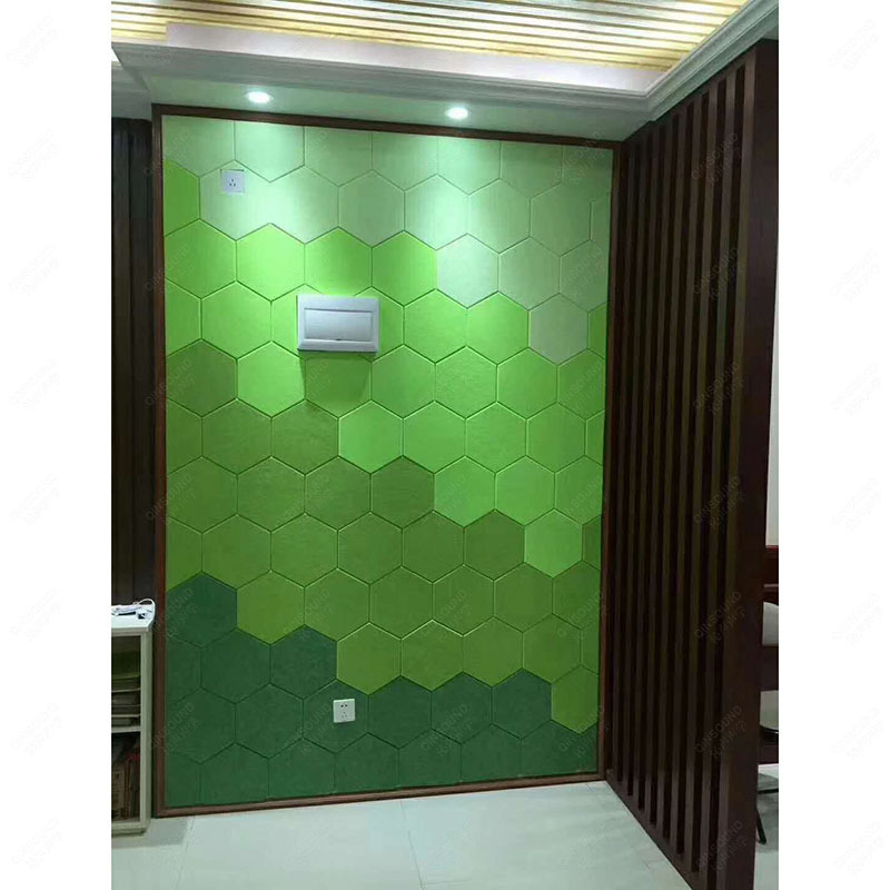 Gymnasium Project Soundproof Polyester Fabric Acoustic, Sound Absorb Decorative Wall Panels Manufacture