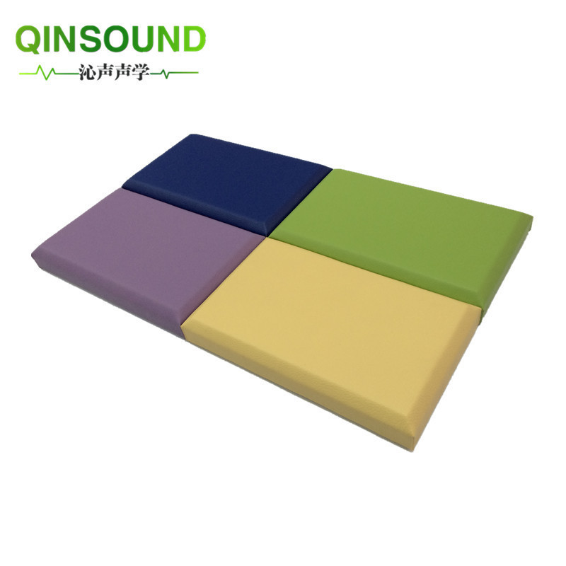 Leather wall panels Movable partition Acoustical sound insulation soft fabric wall panel