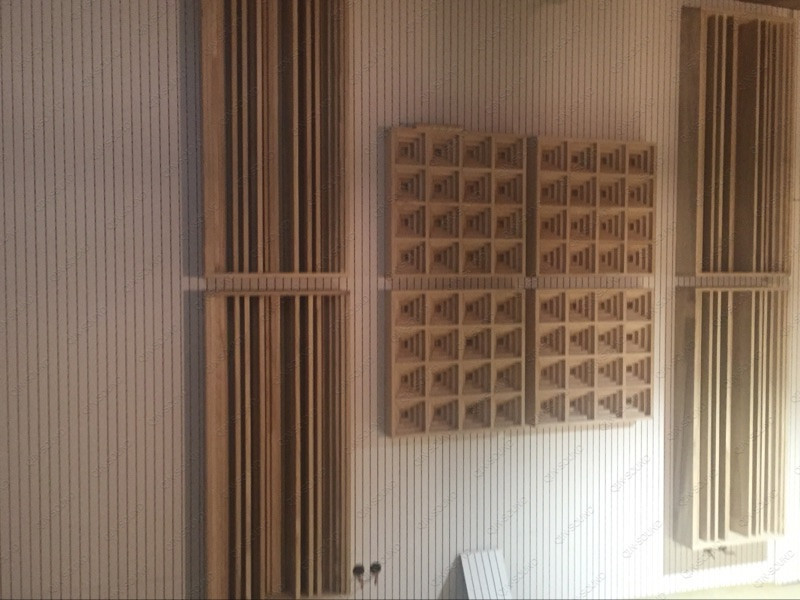 3D Solid Wood Acoustic Diffuser Wall Panels Sound Diffusers Ceiling Acoustic Panels for Home Theater