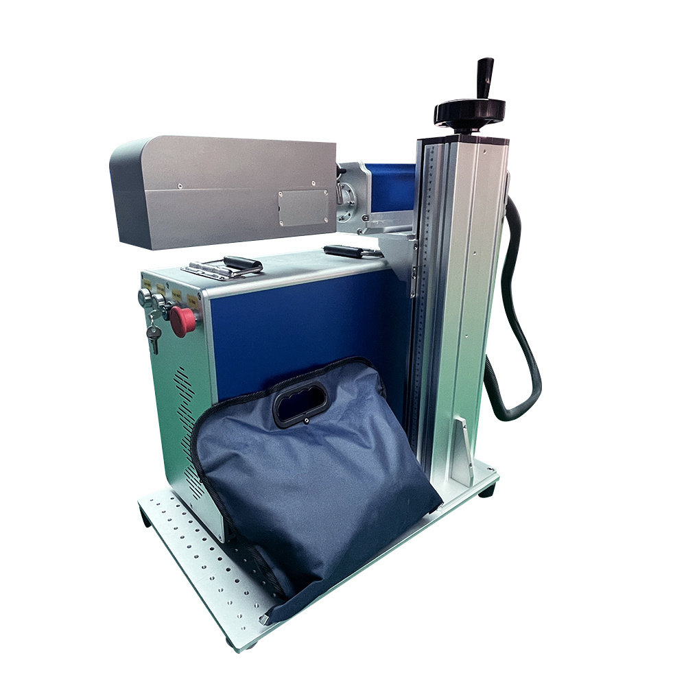 Portable 3D UV fiber laser marking engraving machine metal glass stone