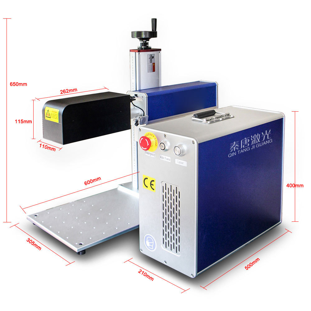 Portable 3D UV fiber laser marking engraving machine metal glass stone