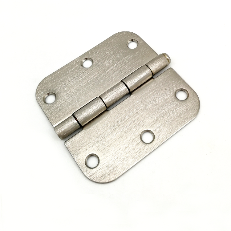 3.5 inch American white nickel Round hinge