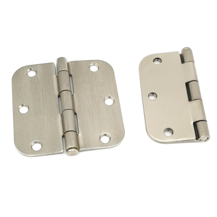 3.5 inch American white nickel Round hinge