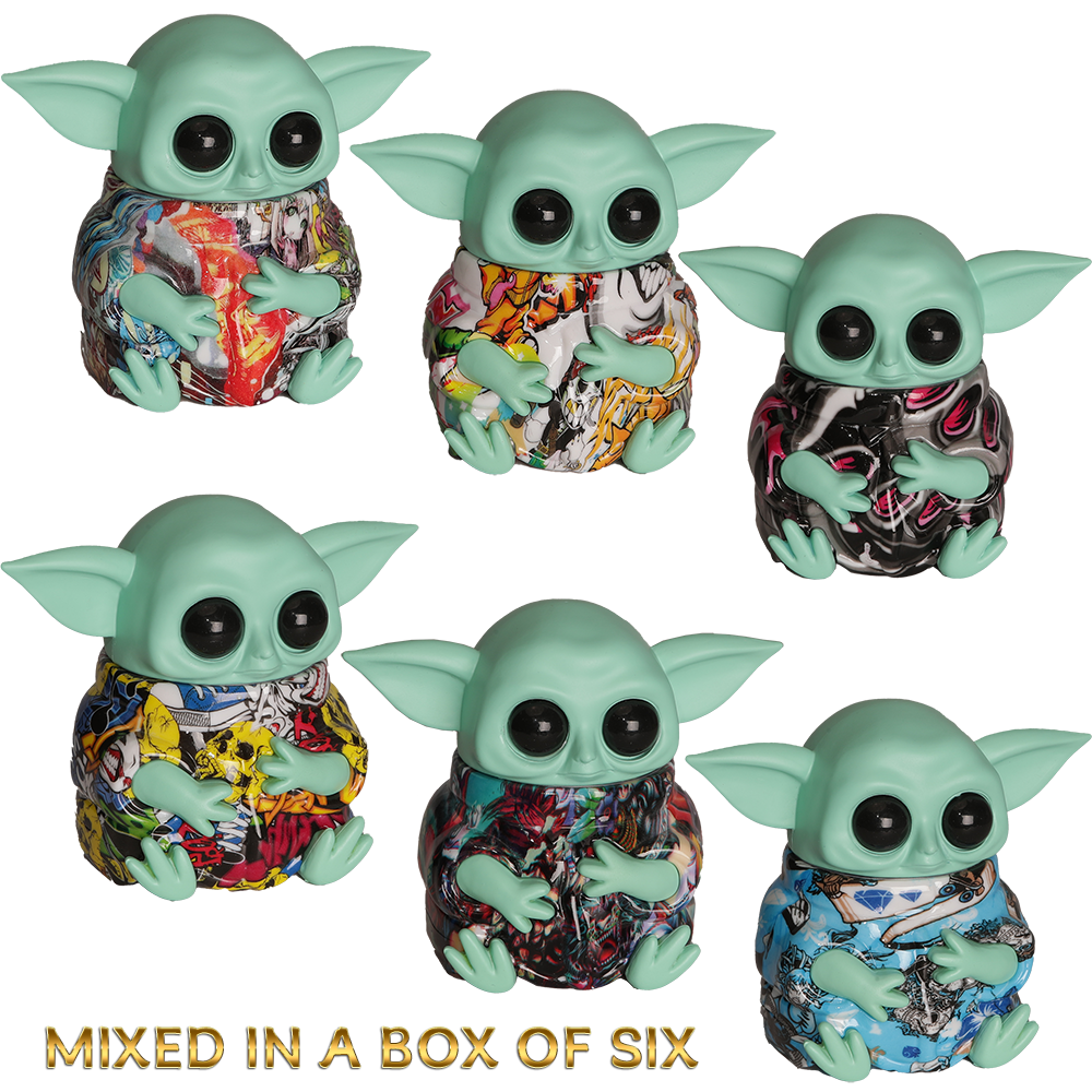 First New  Hermit Crab  Baby Yoda  manual herb grinder Cartoon tobacco grinder smoking accessories sell well in smoke shops