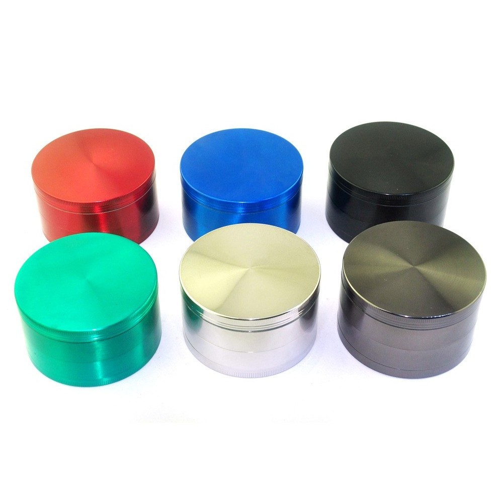 Zinc alloy 4-layer tobacco grinder OD 40 50 55 63 75 100mm metal plate manual herb grinder Custom tobacco grinder