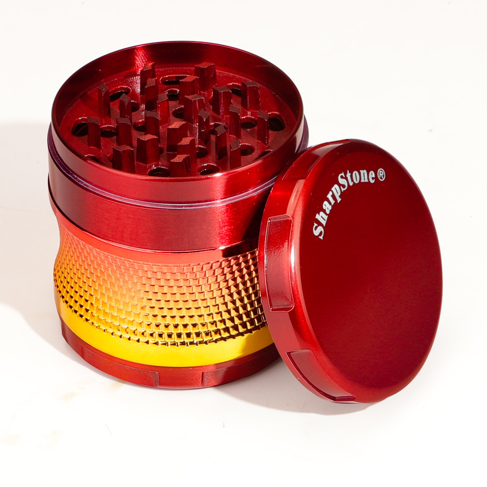 Hermit crab tobacco Zinc alloy large R Angle waist grinder 63MM four layer waist grinder manual herb grinder