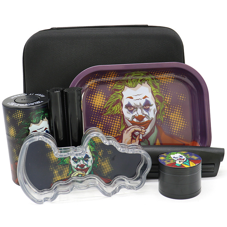 Ashtray grinder set tobacco can tray set six piece portable set