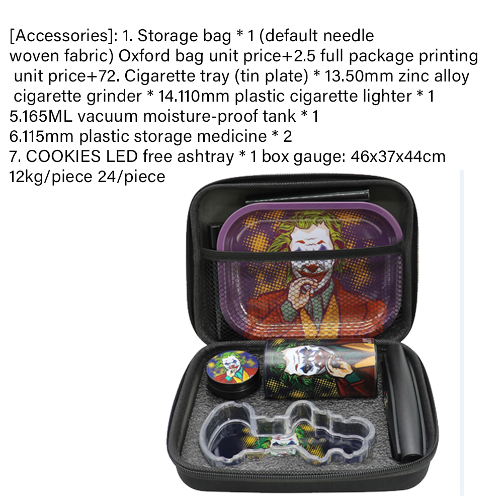 Ashtray grinder set tobacco can tray set six piece portable set