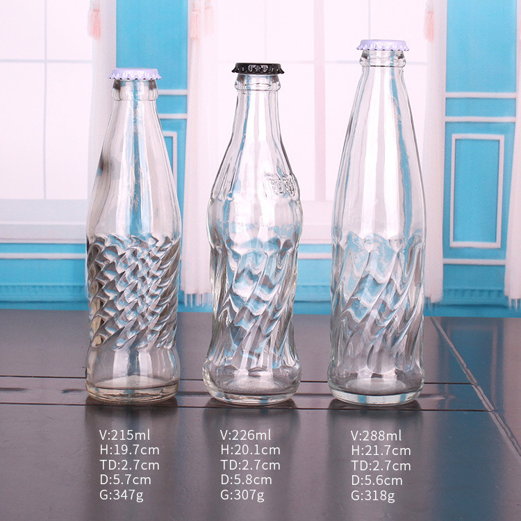 2024 wholesale factory 200ml 225ml 240ml 275ml 300ml Carbonated Spirit Glass Bottle for Soda