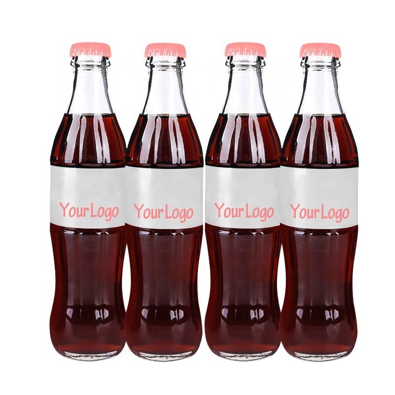 wholesale factory directly 200ml 250ml 300ml Transparent Empty Glass Soft Carbonated Drink Soda Pop Bottle