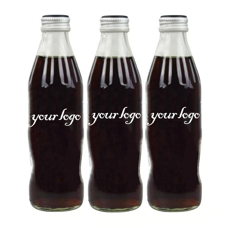 wholesale factory directly 200ml 250ml 300ml Transparent Empty Glass Soft Carbonated Drink Soda Pop Bottle