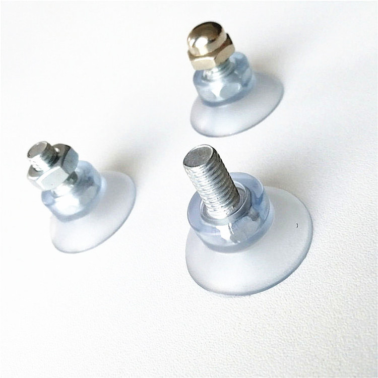 Manufacturers Vacuum Heavy Duty Glass Table Top Clear Suction Cup With Nut and Screw