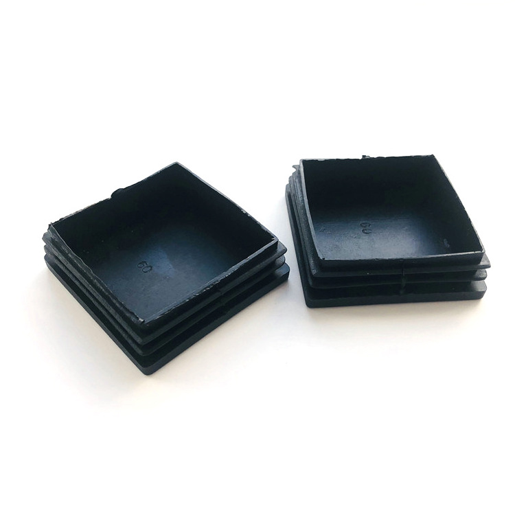 50*50 mm Square Plastic Chair Table Feet  Furniture Square Plastic End Caps