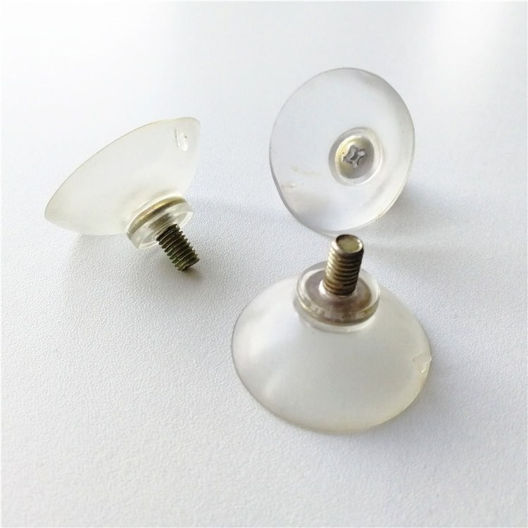 Manufacturers Vacuum Heavy Duty Glass Table Top Clear Suction Cup With Nut and Screw