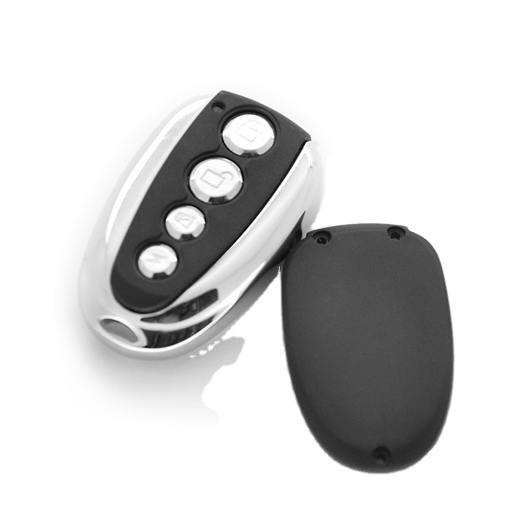 Remote Control for Sliding Gate Opener 4 Buttons Switch with Keychain Battery 433.92MHz Black Mini Remote Control Transmitter