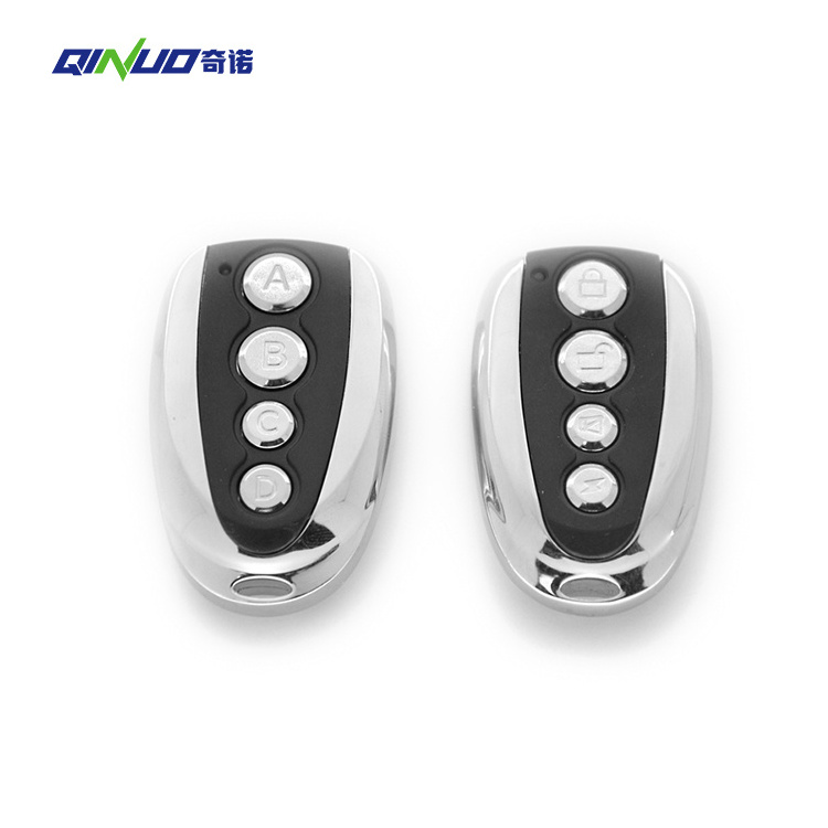 Remote Control for Sliding Gate Opener 4 Buttons Switch with Keychain Battery 433.92MHz Black Mini Remote Control Transmitter