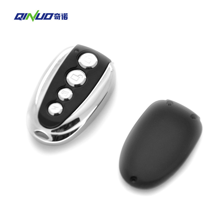 Remote Control for Sliding Gate Opener 4 Buttons Switch with Keychain Battery 433.92MHz Black Mini Remote Control Transmitter