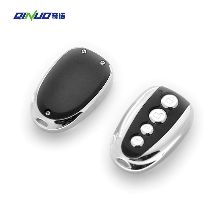 Remote Control for Sliding Gate Opener 4 Buttons Switch with Keychain Battery 433.92MHz Black Mini Remote Control Transmitter