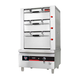 Restaurant equipment cabinet 3 doors commercial kitchen electric induction seafood steamer