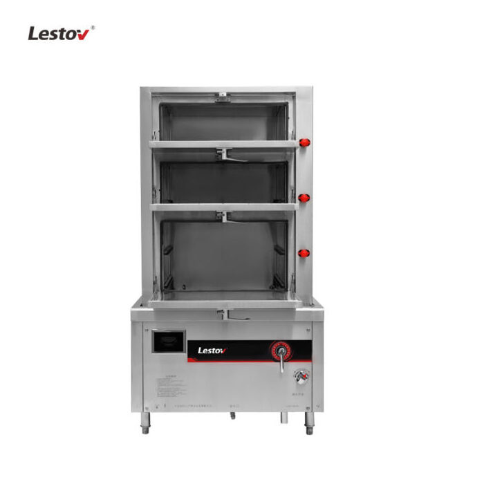 Restaurant equipment cabinet 3 doors commercial kitchen electric induction seafood steamer