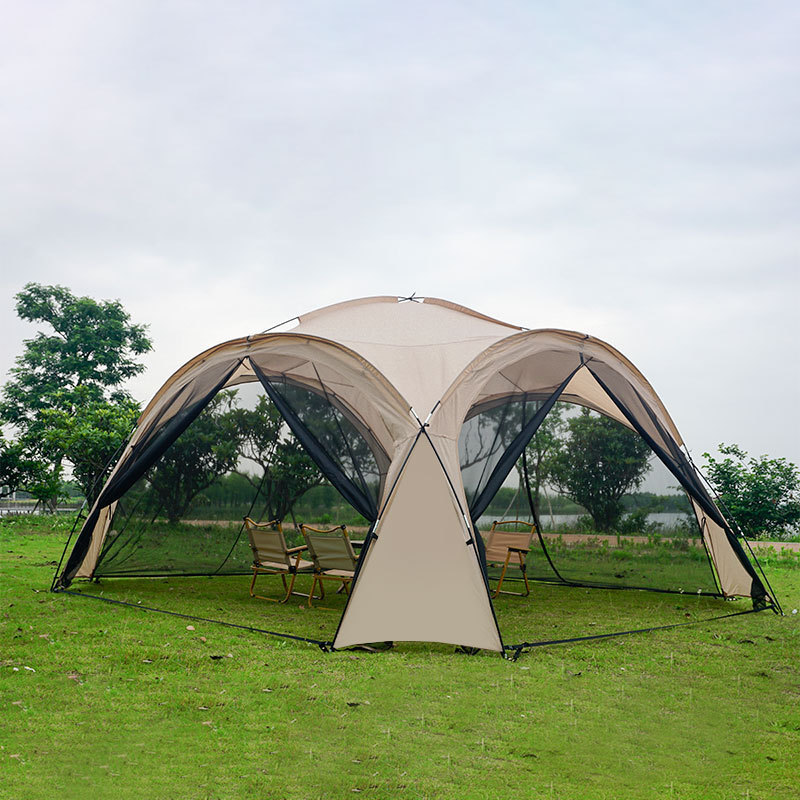 QX Oversized awning outdoor portable windproof and rainproof canopy picnic park camping tent