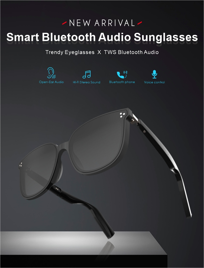 Wireless Speaker Headset Headphone music 5.0 Smart Glasses Audio Blue tooth Sunglasses Smart BlueTooth sunglasses