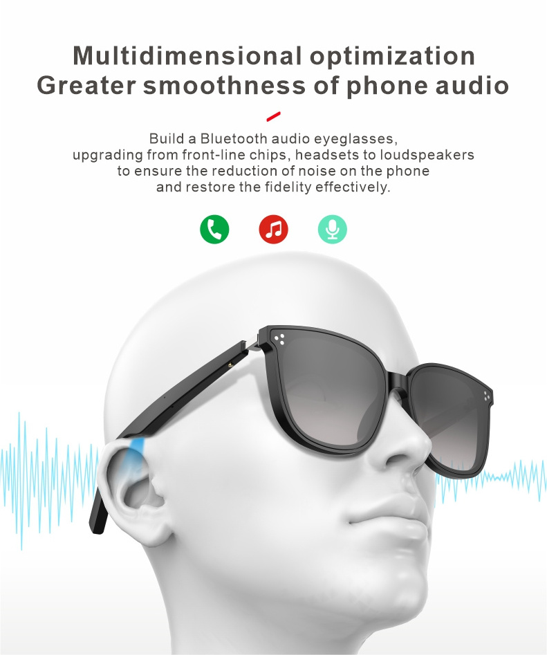 Wireless Speaker Headset Headphone music 5.0 Smart Glasses Audio Blue tooth Sunglasses Smart BlueTooth sunglasses