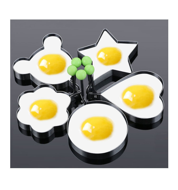 Stainless Steel Pancake Mold Set Egg Ring Cooker Mold Make Different Shapes Of Fried Eggs or Egg Poacher