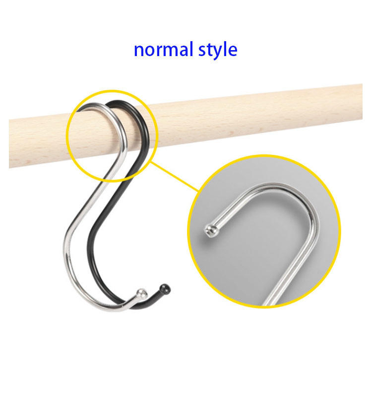 Heavy Duty S Shaped Hook Kitchen Bathroom Clothing S-shaped Hanger Hook Multifunctional Metal Hanging Hook