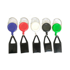 Retractable Pull Reel Keychain Lighter Holder Leash Lighter Sleeve With Back Clip