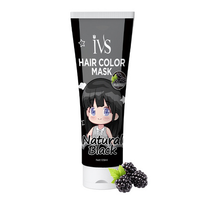 IVS Natural Black Color Extend Hair Treatment No Damage Color Dye Deep Conditioning Mask Hair Treatment Hair Mask