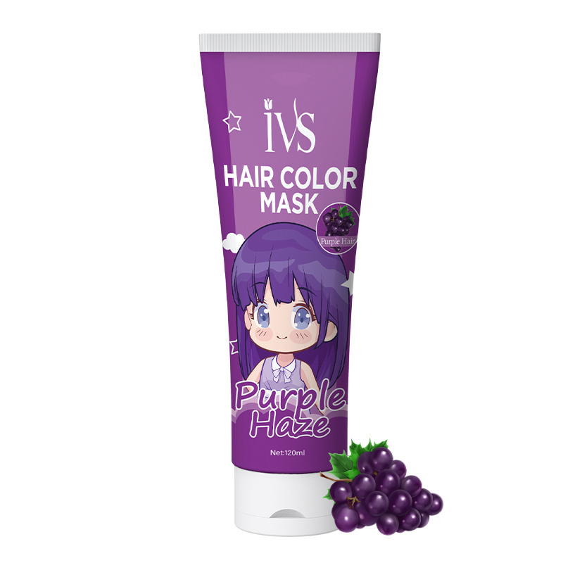 IVS Natural Black Color Extend Hair Treatment No Damage Color Dye Deep Conditioning Mask Hair Treatment Hair Mask