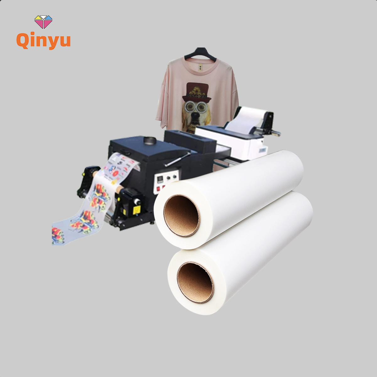 Hot sales double matte transfer film for DTF 30 60cmx100m a3 a4 digital printing heat transfer PET release film roll