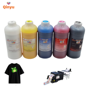 Qinyu Direct to Film digital inkjet Printers 5 color cmykw Heat Transfer Printing DTF Ink