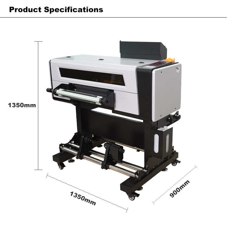 QINYU 42cm UV DTF A2Printer 2 Head All In One dtfprinter Plastic PVC ID Card TX800 A2 42cm DTF UV Printer With Laminator