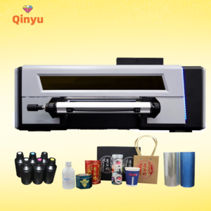 QINYU 42cm UV DTF A2Printer 2 Head All In One dtfprinter Plastic PVC ID Card TX800 A2 42cm DTF UV Printer With Laminator