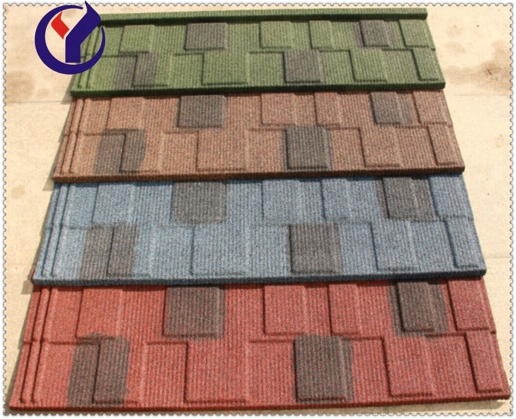 Qinyuan Stone Coated Steel Roof Tile Roof Tile Roof Shingles Stone Coated