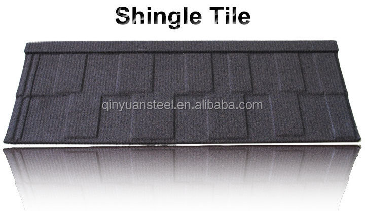 Colorful Stone Roofing Tiles Material  based on Al-Zn steel Galvanized Steel Roof Tile