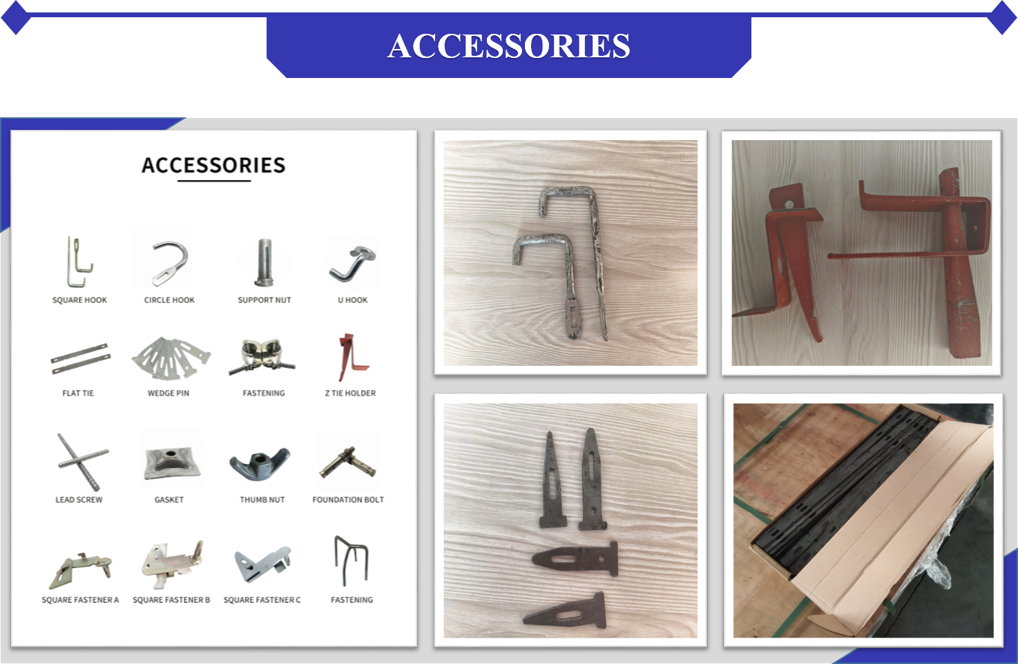 construction formwork accessories galvanized wedge pins supplier