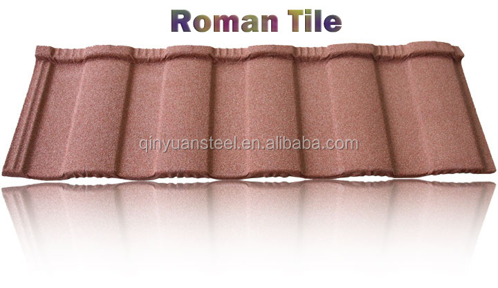 Colorful Stone Roofing Tiles Material  based on Al-Zn steel Galvanized Steel Roof Tile