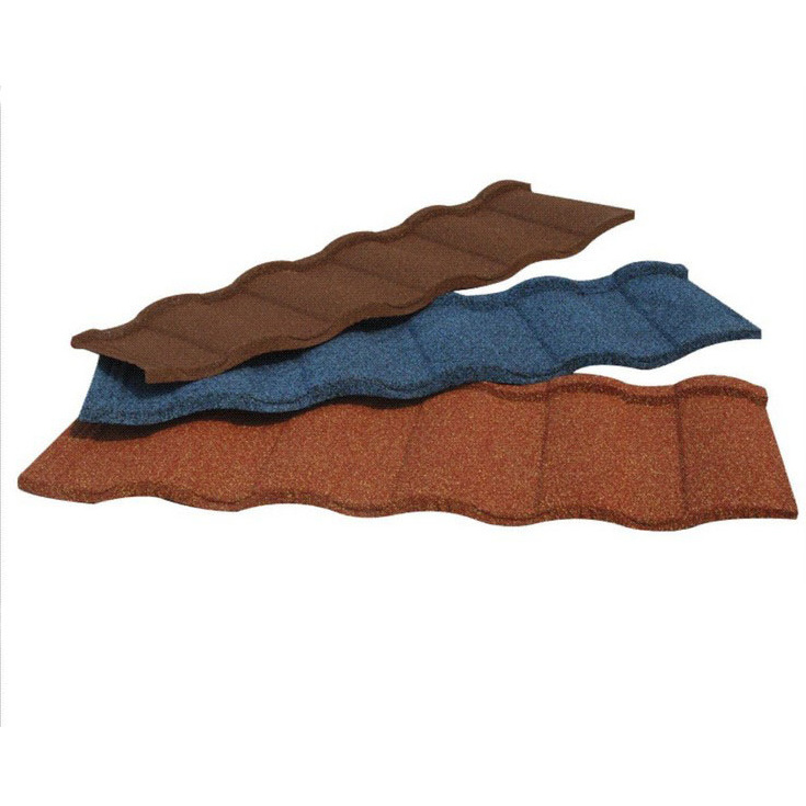 Colorful Stone Roofing Tiles Material  based on Al-Zn steel Galvanized Steel Roof Tile