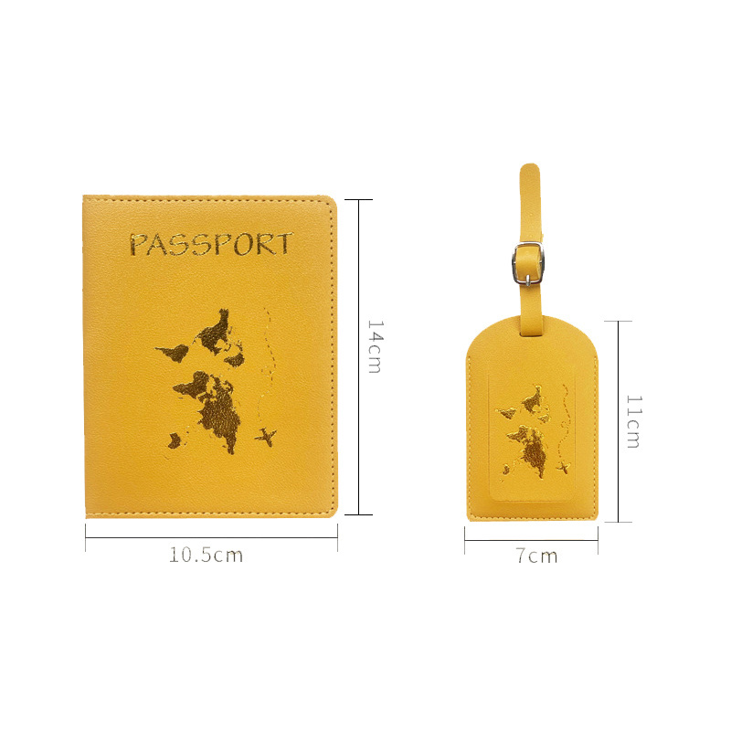 Wholesale Custom LOGO Printed PU Leather Luggage Tag Portable Travel Label Baggage Boarding Bag Tag Luggage Tag