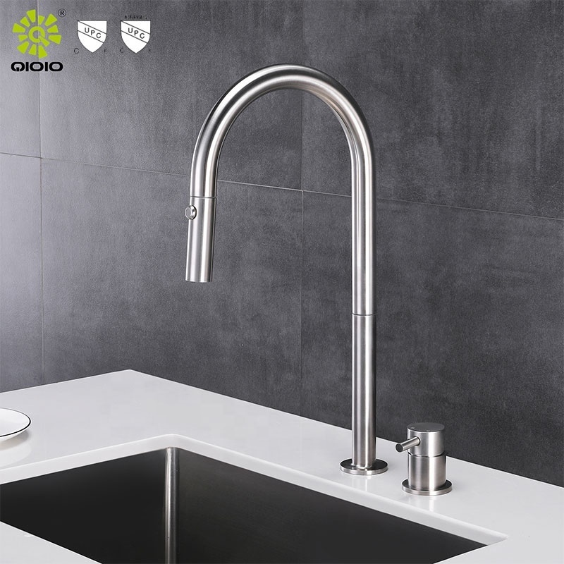 Chinese manufacturer 304 ss nice quality kitchen tap pull out faucet Single Handle pull down spray kitchen faucet