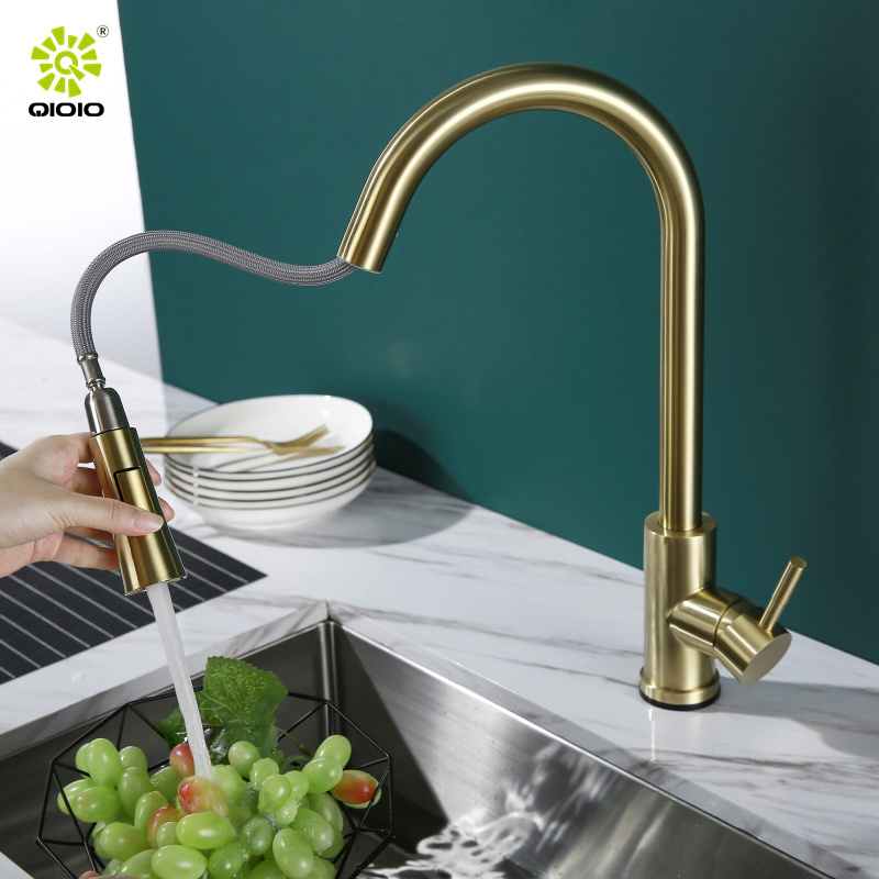 Sus304 Flexible Hose Pull Down Kitchen Mixer Automatic Touch Sensor Kitchen Sink Faucet Water Tap Kitchen Mixer